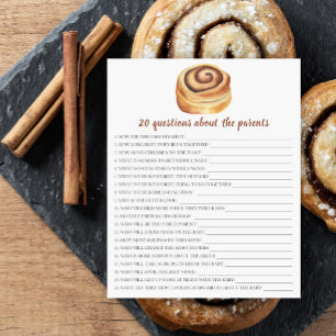 Bun baby shower - 20 questions about parent