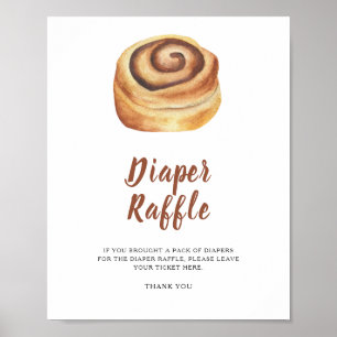 Bun baby shower - affiche de tirage au sort de cou