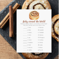 Bun baby shower - Baby around the world game