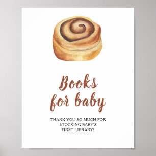 Bun baby shower - livres pour bébé affiche