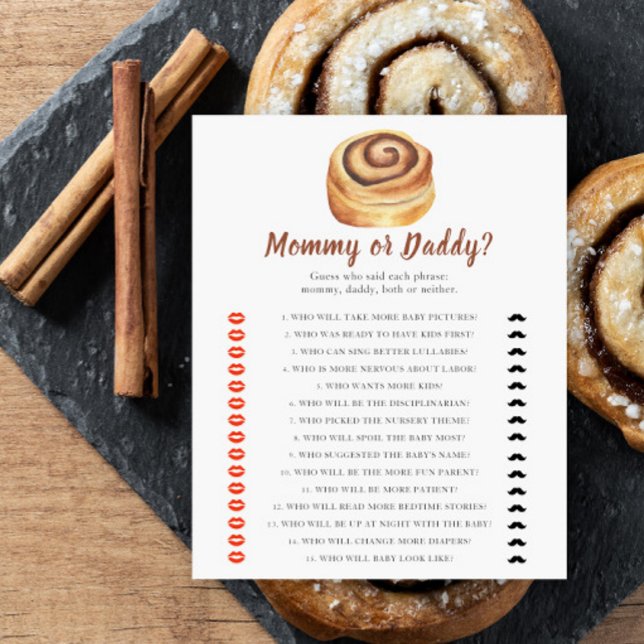 Bun baby shower - mommy or daddy game (Creator Uploaded)