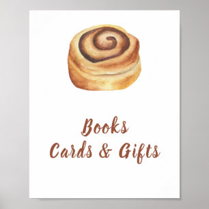 Bun cinnamon baby shower Cards and Gifts Poster