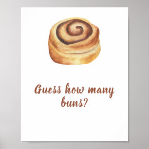 Bun cinnamon - Guess how many buns Poster