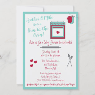 Bun dans le Baby shower four Invitation