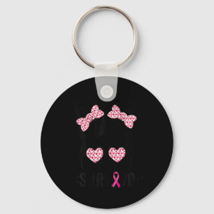 Bun Gles Wear Pink Survivor Breast Cancer Awarenes Keychain