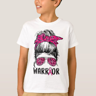 Bun Gles Wear Pink Warrior Breast Cancer Awareness T-Shirt