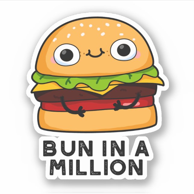 Bun In A Million Funny Burger Pun (Front)