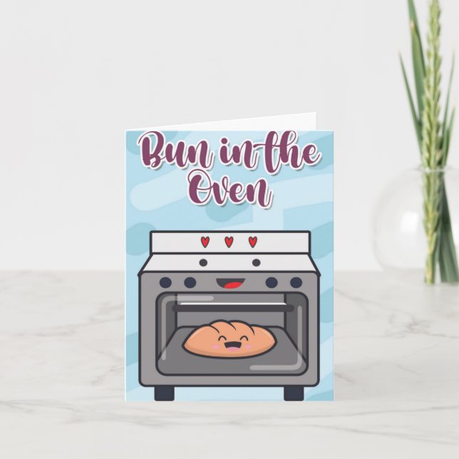 Bun In Four Baby shower Carte de voeux (Devant)