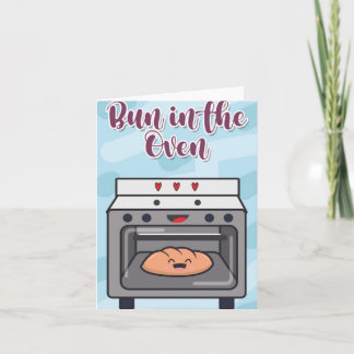 Bun In Oven Baby Shower Greeting Card