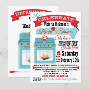 "Bun in the four" Invitations de douche bébé