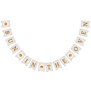 Bun In The Oven Baby Shower Bunting Flags