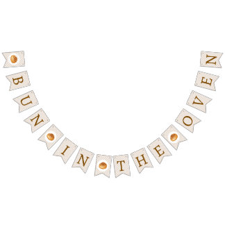 Bun In The Oven Baby Shower  Bunting Flags