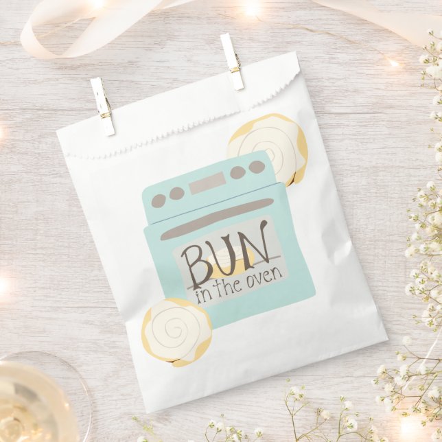 Bun in the Oven Baby Shower Favour Bag (Clipped)