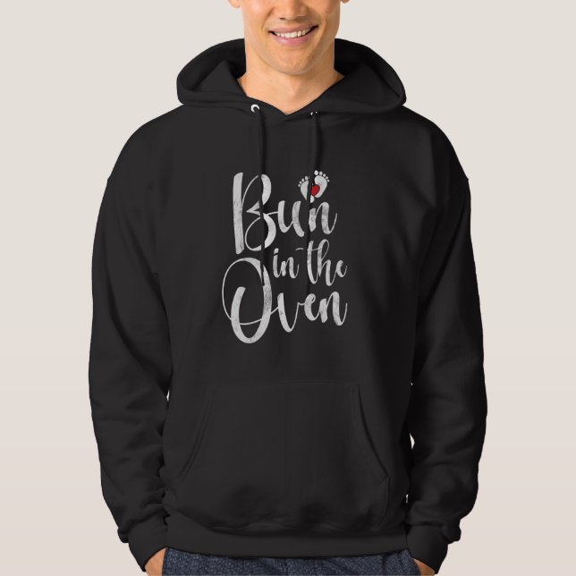 Bun in the Oven Baby Shower Hoodie (Front)