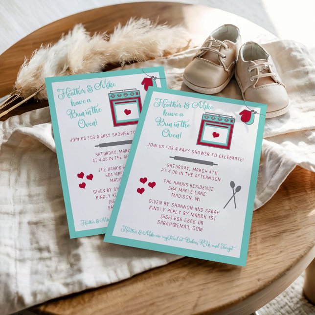 Bun in the Oven Baby Shower Invitation (Creator Uploaded)