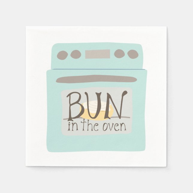Bun in the Oven Baby Shower  Napkin (Front)