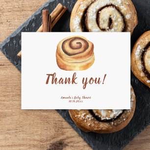 Bun in the oven Baby Shower Thank you Card