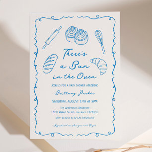 Bun in the Oven Bakery Boy Baby Shower Invitation