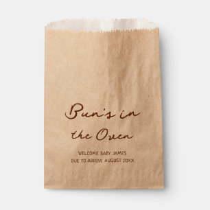 Bun in the Oven Bread Bakery Baby Shower Doughnut Favour Bag