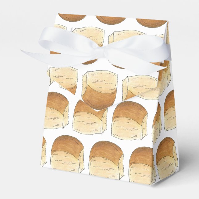 Bun in The Oven Bread Dinner Rolls Baby Shower Favor Box (Front Side)