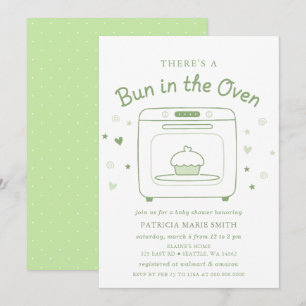 Bun In The Oven Gender Neutral Baby Shower Invitation