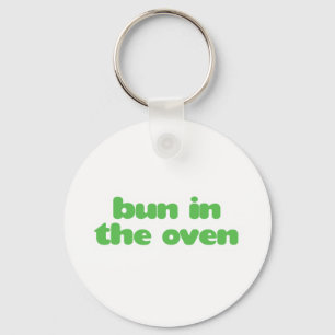 Bun In the Oven - green Keychain