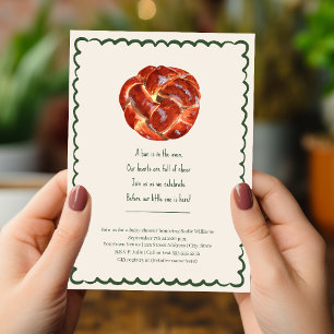 Bun In The Oven Poem Neutral Baby Shower Invitation