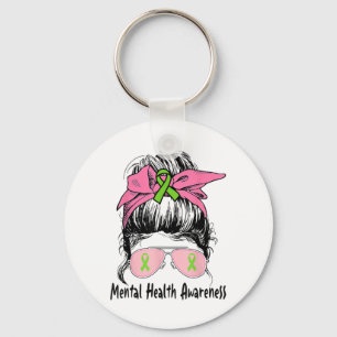 Bun Mental Health Problems Mental Health Awareness Keychain