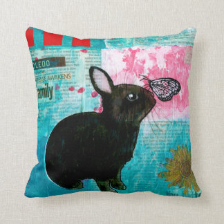 BUN N BUTTERFLY THROW PILLOW