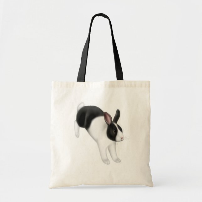 Bun on the Run Rabbit Tote Bag (Front)