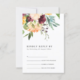 BUNCH FLORAL BLANC BRILLANT JAUNE ORANGE RSVP
