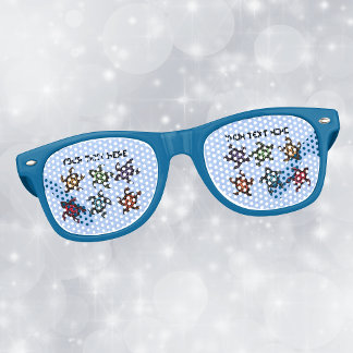 Bunch Fun Turtles coloured shells abstract Marking Retro Sunglasses