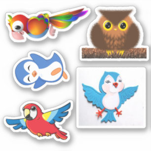 Bunch Of Birds Stickers
