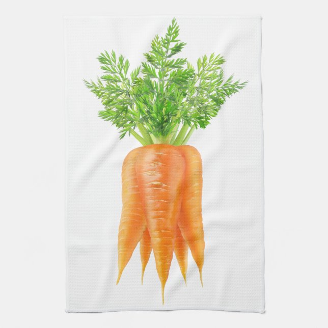 Bunch of carrots kitchen towel (Vertical)