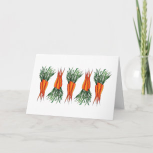 Bunch of Carrots Orange Vegetable Veggie Garden Card