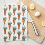 Bunch of Carrots Orange Vegetable Veggie Garden Kitchen Towel<br><div class="desc">Foodie design features an original marker illustration of a bunch of ripe orange carrots. This vegetable design is also available on other products. Lots of additional food-themed designs are also available from this shop. Don't see what you're looking for? Contact Rebecca to have something created just for you.</div>