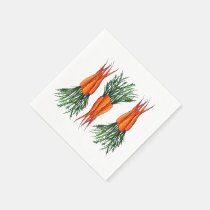 Bunch of Carrots Orange Vegetable Veggie Garden Napkin