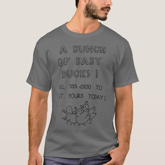 Bunch of Ducks Regular Show White Background Overs T-Shirt (Front)