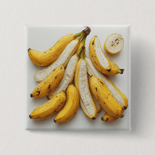 Bunch of Exotic Bananas 2 Inch Square Button