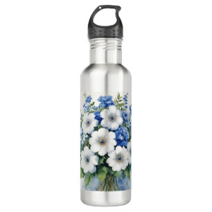 Bunch of Flowers Elegant Watercolor 710 Ml Water Bottle