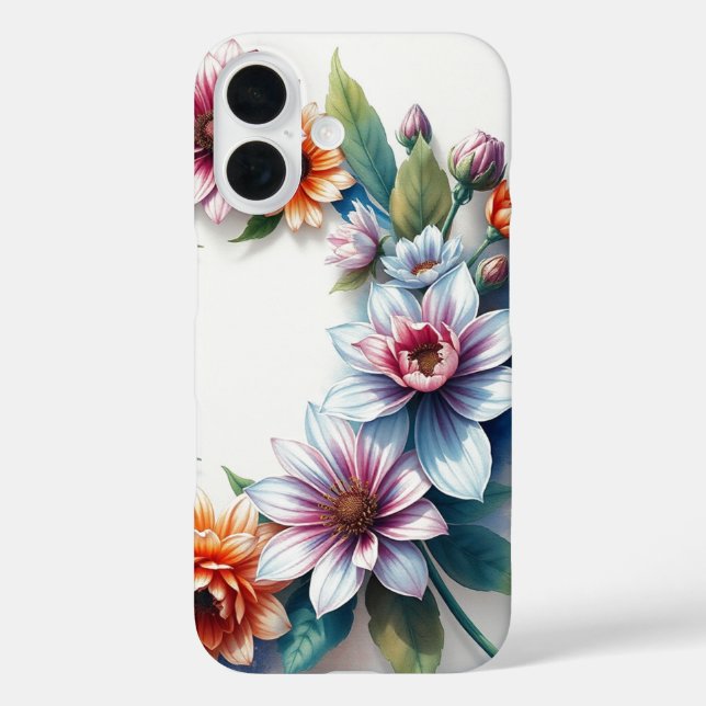 Bunch of Flowers Elegant Watercolor Case-Mate iPhone Case (Back)