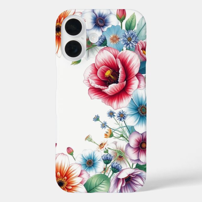 Bunch of Flowers Elegant Watercolor Case-Mate iPhone Case (Back)
