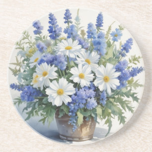 Bunch of Flowers Elegant Watercolor Coaster