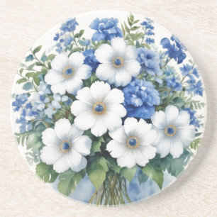 Bunch of Flowers Elegant Watercolor Coaster