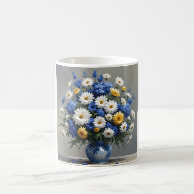 Bunch of Flowers Elegant Watercolor Coffee Mug (Center)
