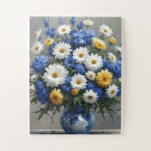 Bunch of Flowers Elegant Watercolor Jigsaw Puzzle
