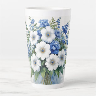 Bunch of Flowers Elegant Watercolor Latte Mug