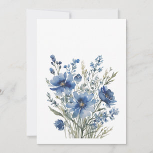 Bunch of Flowers Elegant Watercolor Thank You Card