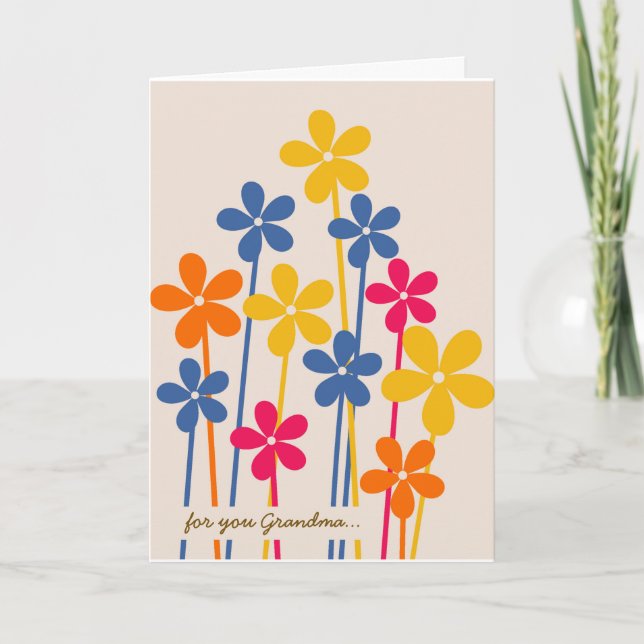 Bunch of Flowers Grandma Mother's Day Card (Front)