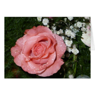 Bunch of flowers with rose Card